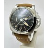 Panerai GMT Steel Brown Strap Swiss Automatic Watch