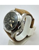 Panerai GMT Steel Brown Strap Swiss Automatic Watch