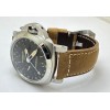 Panerai GMT Steel Brown Strap Swiss Automatic Watch
