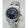 Rolex Day-Date Diamond Bezel Blue Steel Swiss Automatic Watch