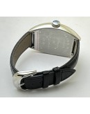 Franck Muller Crazy Hours White Steel Leather Strap Swiss Automatic Watch