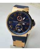Ulysse Nardin Maxi Marine Blue Rubber Strap Swiss Automatic Watch