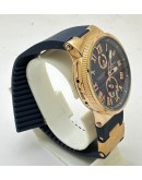 Ulysse Nardin Maxi Marine Blue Rubber Strap Swiss Automatic Watch