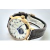 I W C Schaffhausen Portofino DAY-DATE Tourbillon Rose Gold Leather Strap Swiss Automatic Watch