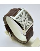 Franck Muller Square Master Leather Strap Watch