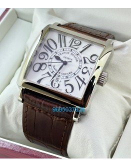 Franck Muller Square Master 2 Leather Strap Watch