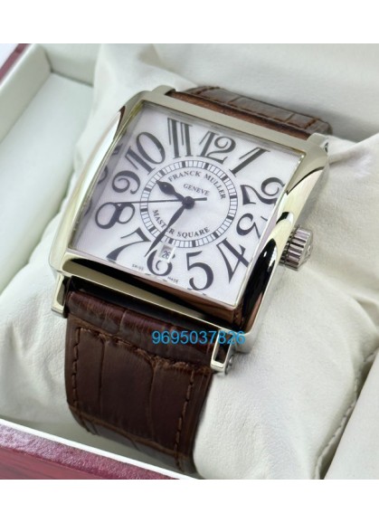 Franck Muller Square Master 2 Leather Strap Watch