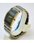 Rado Jubile Square Black Ceramic Stick Mark Dual Tone Watch