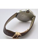 Cartier Ballon Bleu De Celender Leather Strap Watch