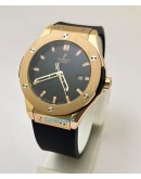 Hublot Classic Fusion Black Rubber Strap Ladies Watch