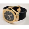 Hublot Classic Fusion Black Rubber Strap Ladies Watch