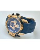 Graham Chronometer Blue Rubber Strap Watch