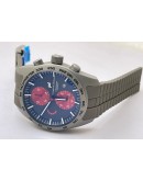 Porsche Design Flyback Grey Rubber Strap Watch - B