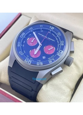 Porsche Design Chronograph Black Rubber Strap Watch - B