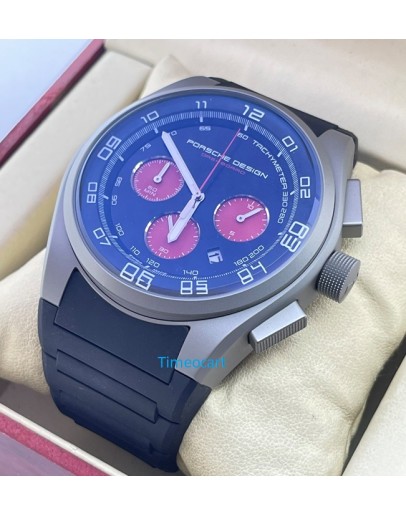 Porsche Design Chronograph Black Rubber Strap Watch - B