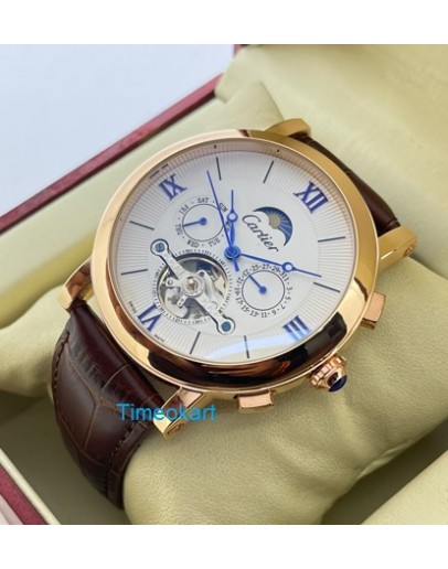 Cartier Skeleton Moon Phase Swiss Automatic Watch
