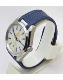 OMEGA SEAMASTER AQUA TERRA WHITE RUBBER STRAP LIMITED EDITION SWISS AUTOMATIC WATCH