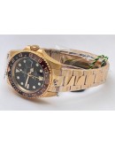 Rolex GMT Master II Rootbeer Everose Gold Swiss ETA 3285 Valjoux Movement Watch