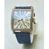 Franck Muller Master Square Diamond Blue Leather Strap Watch