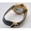 CARTIER BALLON BLEU DE FLYING TOURBILLON BLACK SWISS AUTOMATIC LETAHER STRAP WATCH
