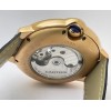 CARTIER BALLON BLEU DE FLYING TOURBILLON BLACK SWISS AUTOMATIC LETAHER STRAP WATCH