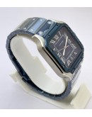 Cartier Santos De Blue PVD Swiss Automatic Watch