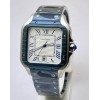 Cartier Santos De Blue PVD White Swiss Automatic Watch
