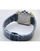 Cartier Santos De Blue PVD White Swiss Automatic Watch