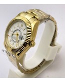 Rolex Sky Dweller White Golden Swiss ETA Automatic Watch