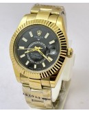 Rolex Sky Dweller Black Golden Swiss ETA Automatic Watch