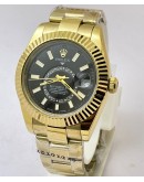 Rolex Sky Dweller Black Golden Swiss ETA Automatic Watch