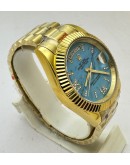 Rolex Day Date Turquoise Diamond Roman Marking Swiss Automatic Watch