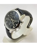 Omega De-Ville Black Leather Strap Watch