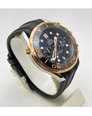 Omega Seamaster 300 Diver Chronograph Black Rubber Strap Watch