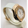 Hublot Big Bang Rose Gold White Rubber Strap Watch