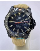 TAG Heuer Aquaracer Calibre 5 Black Brown Strap Swiss Automatic Watch