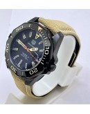 TAG Heuer Aquaracer Calibre 5 Black Brown Strap Swiss Automatic Watch