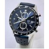 TAG HEUER CARRERA CALIBRE DATE BLACK RUBBER STRAP WATCH