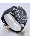 TAG HEUER CARRERA CALIBRE DATE BLACK RUBBER STRAP WATCH