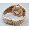Audemars Piguet Royal Oak Full Diamond Rose Gold Black Swiss ETA Automatic Watch