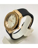 Hublot Classic Fusion White Dial Black Rubber Strap Ladies Watch