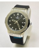 Hublot Classic Fusion Steel Black Rubber Strap Ladies Watch