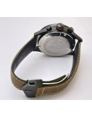 TAG HEUER CARRERA CALIBRE 16 DAY DATE  LEATHER STRAP BLACK WATCH