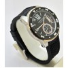 Cartier Calibre De Diver Steel Black Rubber Strap Watch