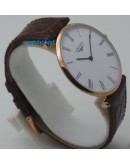 Longines La Grande Classique White Dial Roman Leather Strap Watch