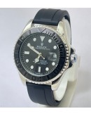  Rolex Yacht Master Steel Black Rubber Strap Swiss Automatic Watch