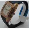 Cartier Santos 100 Diamond Swiss ETA Valjoux 7750 Rose Gold Watch