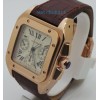 Cartier Santos 100 Swiss ETA Valjoux 7750 Rose Gold Watch