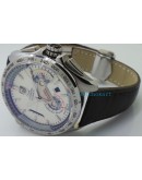 Tag Heuer Grand Carrera Calibre 36 Leather Strap White Swiss ETA 7750 Valjoux Movement Automatic Watch