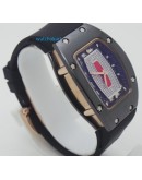 Richard Mille Limited Edition Black Ladies SWISS ETA 7750 Valjoux Movement Watch